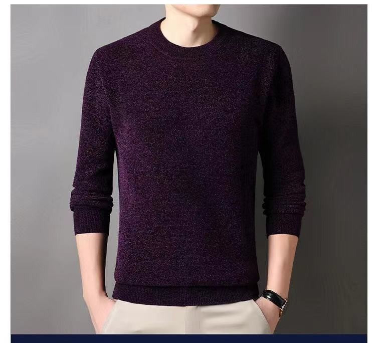 Men's 100% pure Mink Cashmere Sweater O-Neck Pullovers Knit Large Size Mink Sweater Winter Male Tops Long Sleeve Jumpers 4XL