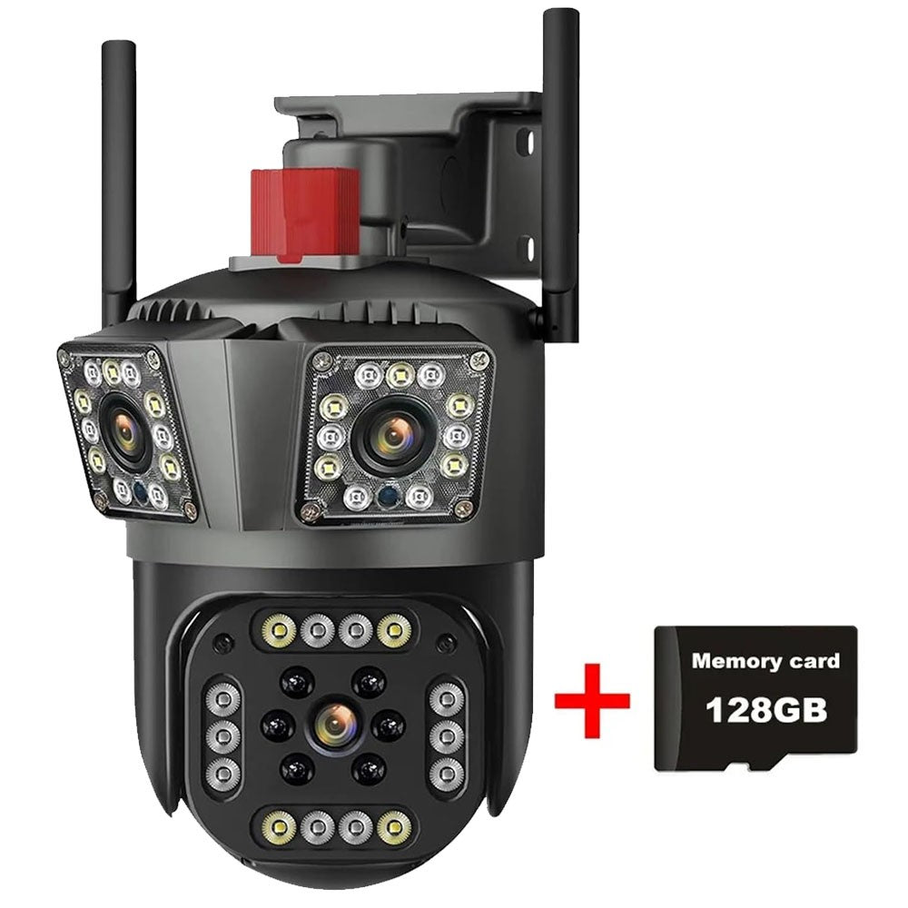 12MP Three Screen WIFI IP Camera Outdoor Three Lens PTZ Cam Ai Human Detection Waterproof Wireless CCTV Video Security Cameras