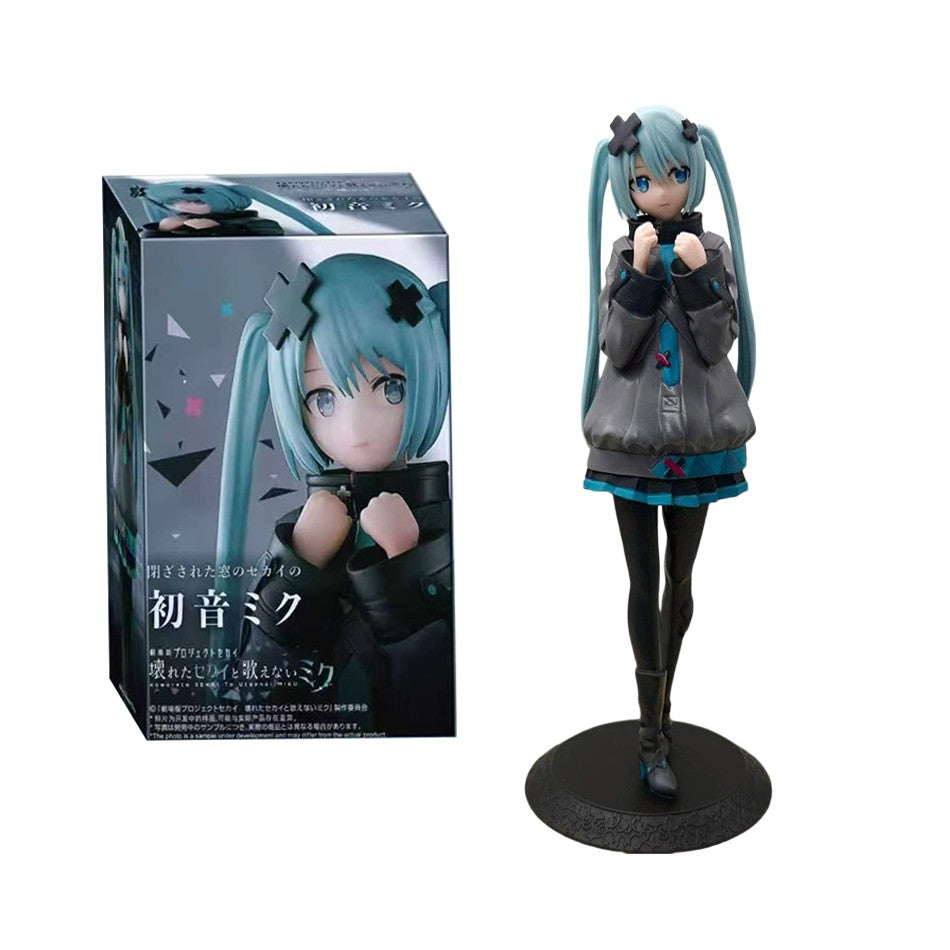 Animação Anime Linda Garota Hatsune Miku Artesanal Diabo Hatsune Miku Orelha de Gato Hatsune Miku Fofa Artesanal Modelo de PVC Decorações