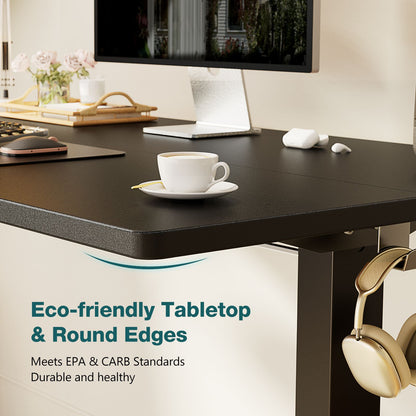 Mesa de Escritório Elétrica Ajustável em Altura JHK, Estação de Trabalho Ergonômica com Estrutura de Metal para Casa e Escritório