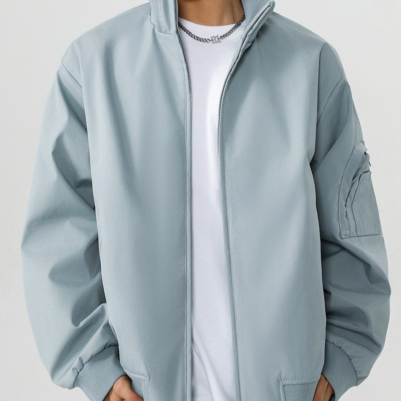 American Aviator Jackets Autumn and Winter New Men's Cleanfit Short Workwear Jacket Stand-up Collar Multi-pocket Large Size Tops