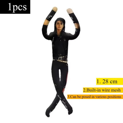 1/2/3pcs Anime Michael Jackson Cosplay Prop Doll Plush Stuffed Figure Dolls Room Decoration Abstract Joint Mobility Props Gift