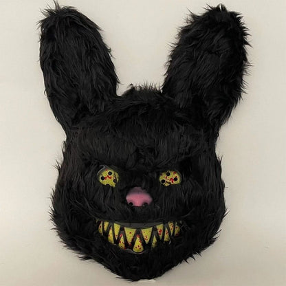 Bloody Plush Bunny Mask Halloween Ghost Festival Mask Realistic Bloody Bear Headgear Performance Prop Halloween Horror Mask