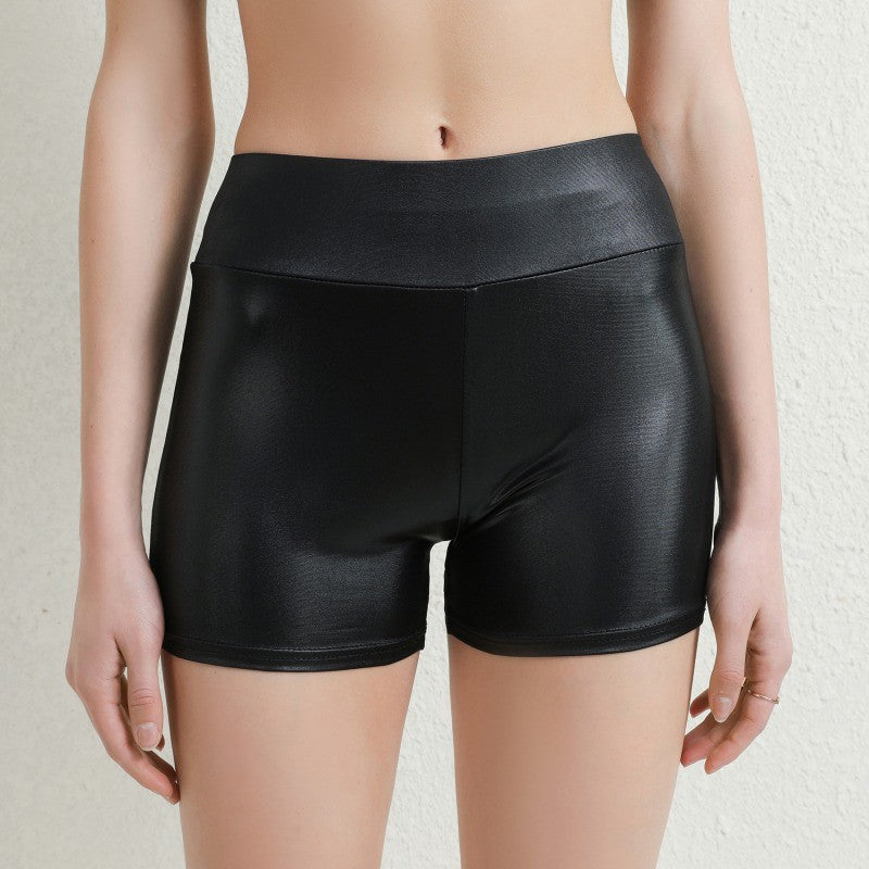 Women Faux Leather Shorts High Waist Push Up Black Short Joggers Sports Fitness Womens Sexy Slim Shorts Spodenki Damskie New