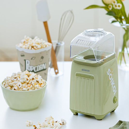 220V SOIKOI Mini Popcorn Maker Automatic Home Machine for Kids Corn Popper AD