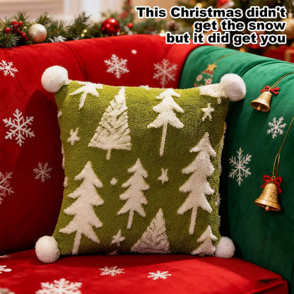 Christmas Pillow Snowflake Velvet Christmas Tree Elk Pillow Cushion Holiday Decoration Cushion Christmas Decorations
