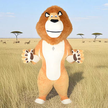 US stock Inflatable Polar Bear Costume Mascot for Advertising Christmas Halloween Adult Fursuit Panda Gorilla Carnival Suit