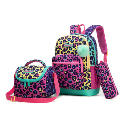 Mochila para meninas com lancheira, estojo, conjuntos de bolsas escolares para meninos, 3 peças para estudantes do ensino fundamental e adolescentes