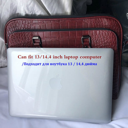 Motaora 2025 Women's Bag Leather Briefcase For 14-inch Laptops Women Professional Business Shoulder Bag Fashion Solid Handbags