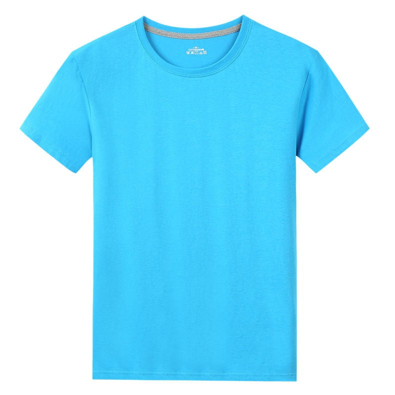 Hot Sale T-Shirts Male Tshirts Men Summer Tee Shirt Women Plain Solid Cotton Blue Short Top Tees Female Lady Girl Boy Brand Tee