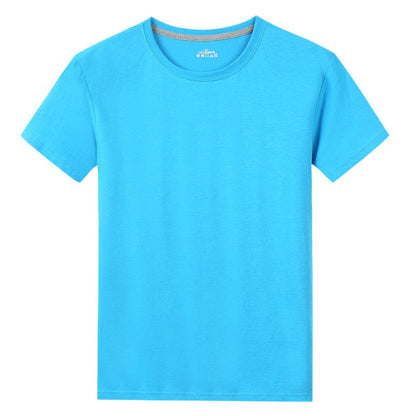 Hot Sale T-Shirts Male Tshirts Men Summer Tee Shirt Women Plain Solid Cotton Blue Short Top Tees Female Lady Girl Boy Brand Tee