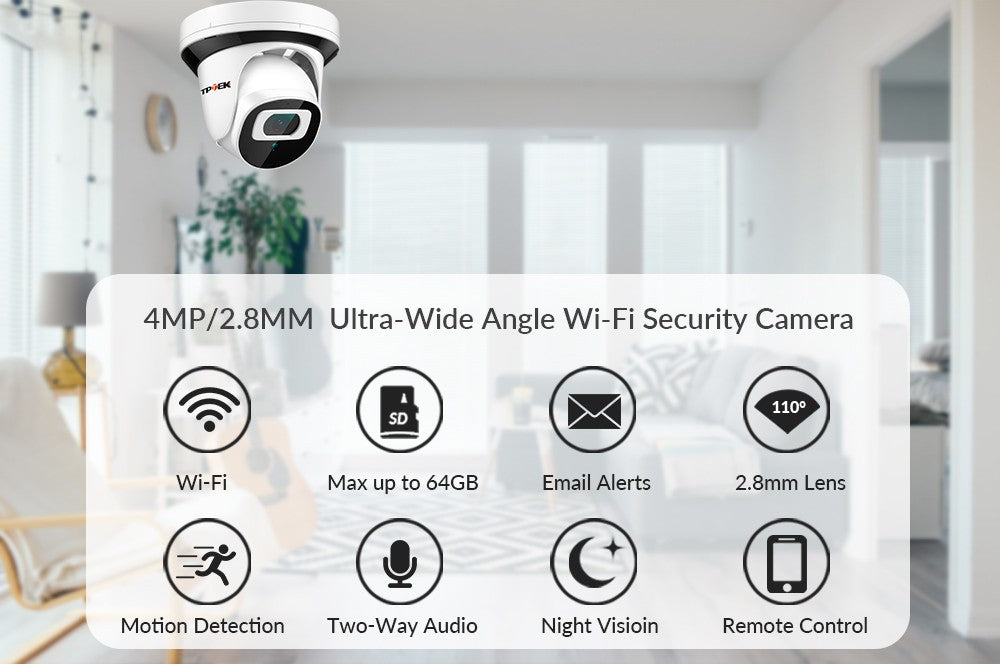 4MP IP Wifi Camera Wi-Fi 2MP 1080P Surveillance Camera Indoor Home Two Way Audio Wireless Security Camara 2.8mm Video CamHi Cam