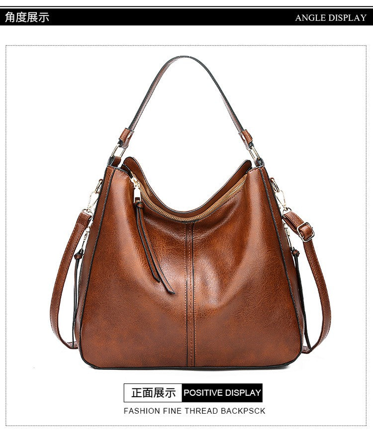 New women's handbag, single shoulder crossbody bag, PU women's tote bag, large capacity women's bag