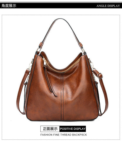 New women's handbag, single shoulder crossbody bag, PU women's tote bag, large capacity women's bag