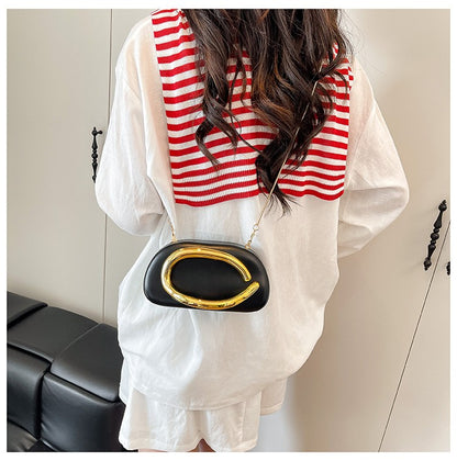 Women's Shoulder Bag, Crossbody Evening Clutch, Chain Design Handbag Purse, Stylish Ladies' Accessory for Parties & Events