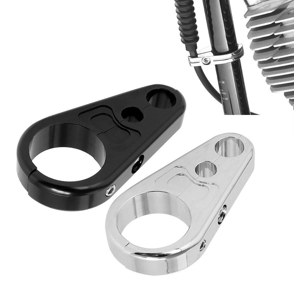 Para Harley Dyna Sportster XL Cafe Racer 1" 25mm Suporte de Guiador de Motocicleta Cabo de Embreagem Braçadeira de Freio Clipes Fixos