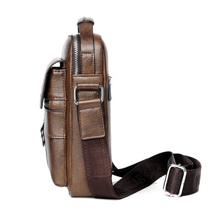 Kangaroo Luxury Brand Men Sling Bag Leather Side Shoulder Bag For Men Husband Gift Business Messenger Crossbody Bag Male Handbag