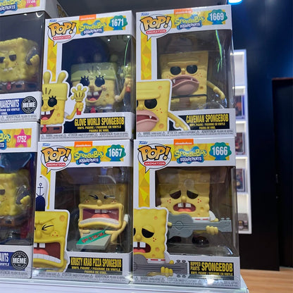 Anime Bob Esponja Modelo Funko Pop Calça Quadrada Boneco de Ação Tentáculos Figura de Vinil Decoração de Mesa Enfeite Brinquedo Edição Limitada Presente
