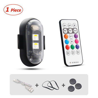 Wireless Remote Control Strobe Light LED Warning Light 7 Colors Aircraft Car Motorcycle Bicycle RC Drone Flash Indicator Lamp