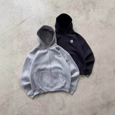 2025 European and American fashion embroidery design men clothing set Y2k street Harajuku Gothic loose couple casual tracksuit