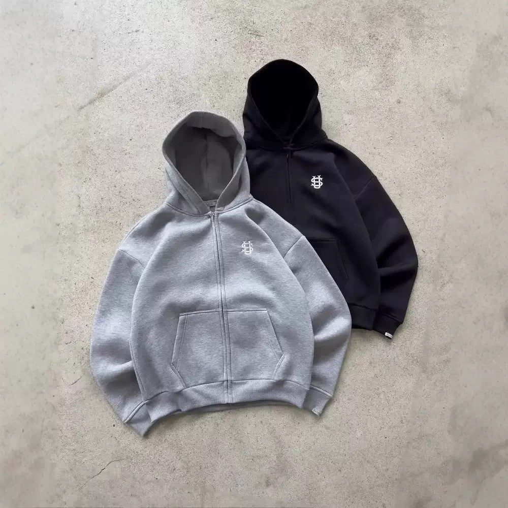 2025 European and American fashion embroidery design men clothing set Y2k street Harajuku Gothic loose couple casual tracksuit