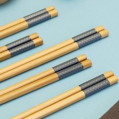 5 pares de pauzinhos japoneses para sushi, antiderrapantes, reutilizáveis, chineses, utensílios de mesa, presente, ferramentas de cozinha