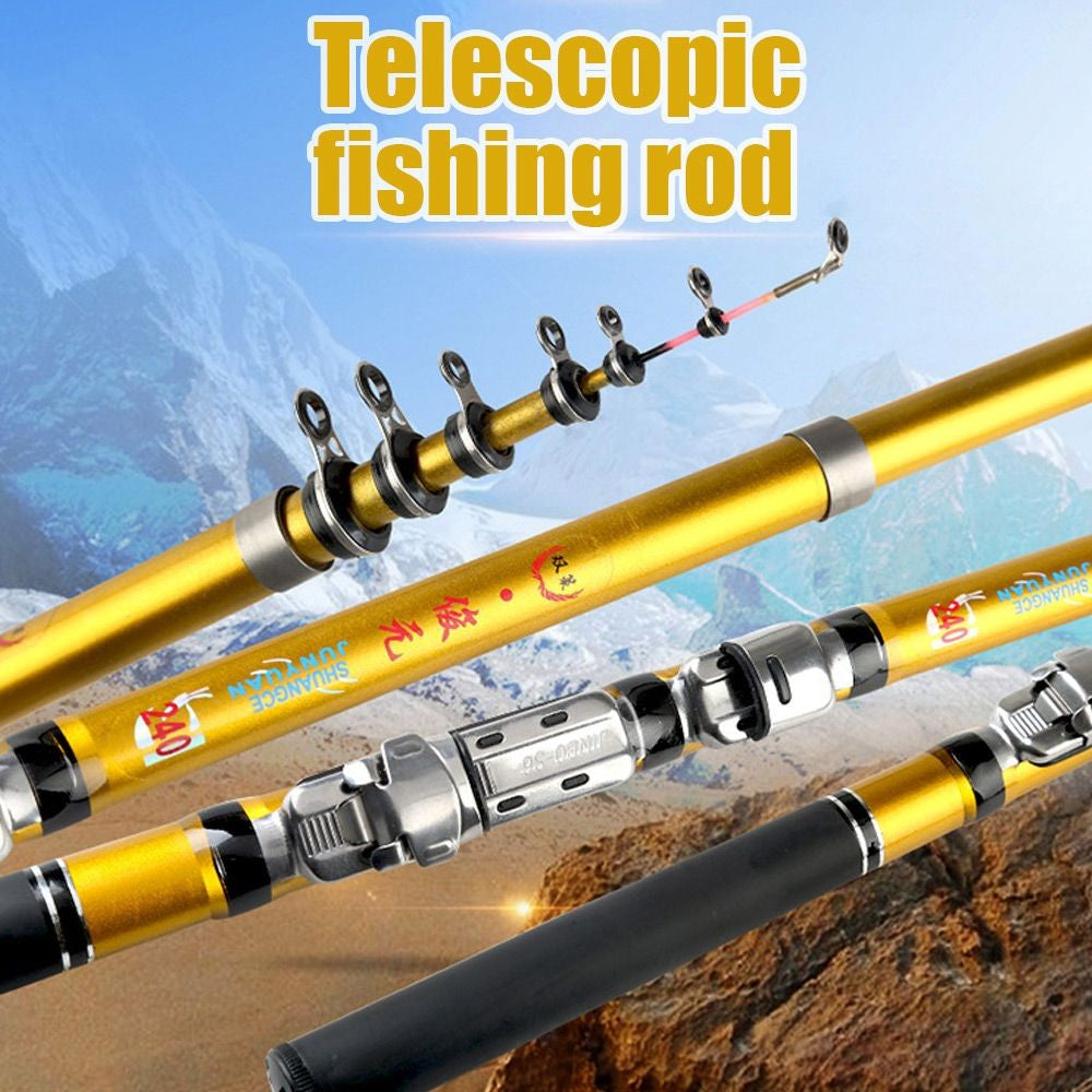 Vara de Pesca de Mar em Material de Carbono, Vara de Pesca Telescópica de Qualidade, Varas de Spinning de Qualidade 1.5m, 1.8m, 2.1m, 2.4m, 2.7m, 3m