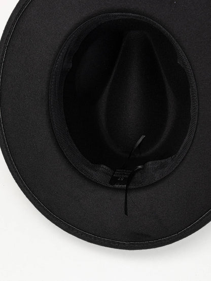 Autumn and winter men and women's new large brimmed hats, fashionable woolen jazz hats, English style top hats
