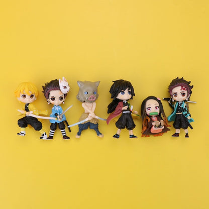 Demon Slayer Blade Nezuko Kamado Tanjiro Agatsuma Zenitsu Tomioka Giyuu Kochou Shinobu Hashibira Inosuke figure model ornament