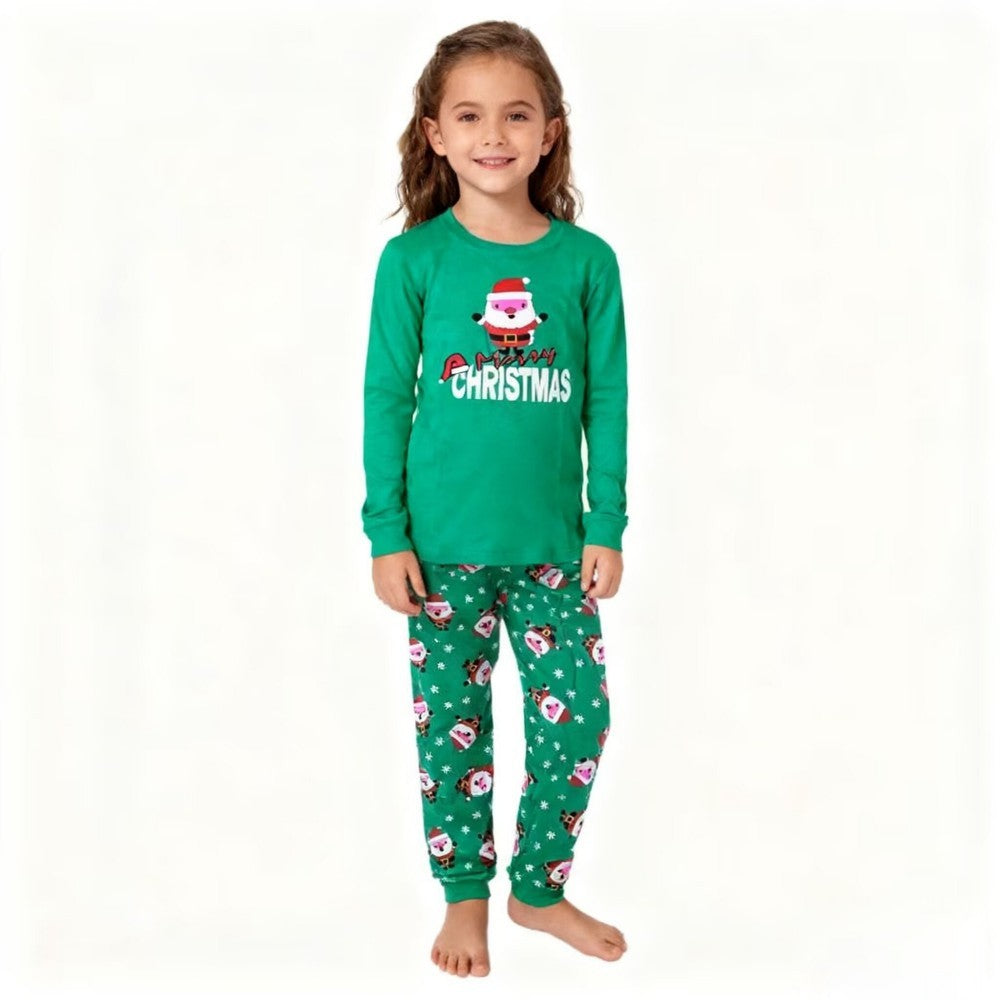 Boys Girls Christmas Long Sleeve Pajama Sets Kids Santa Claus Pjs Baby Pijamas Children Soft Sleepwear For "Merry Christmas";;VERDADEIRO;;"CR1707,10T