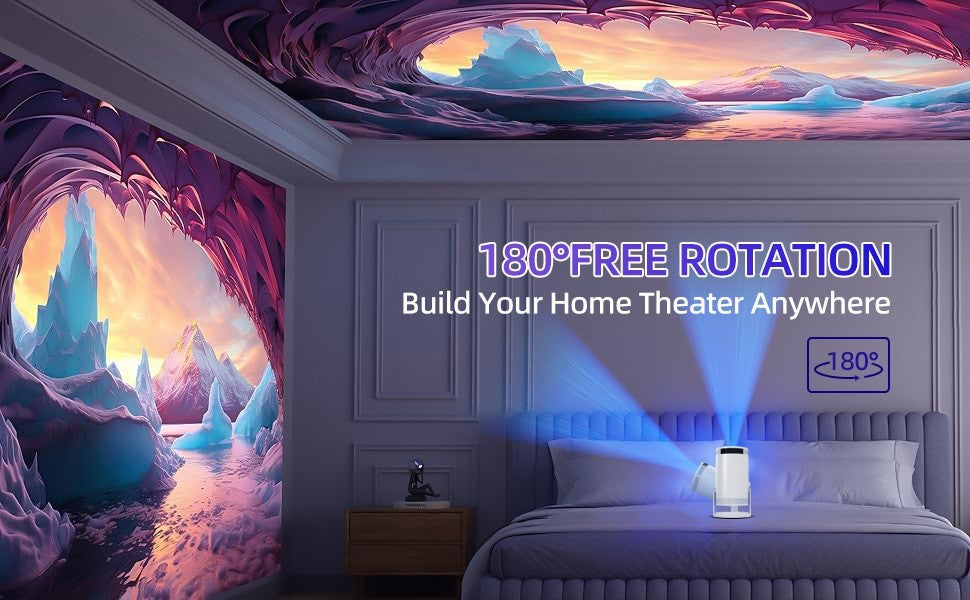 Projetor portátil externo de home theater Transpeed Android 11 260ANSI Projetor Allwinner 713 1280 * 720P4K180 BT 5.0