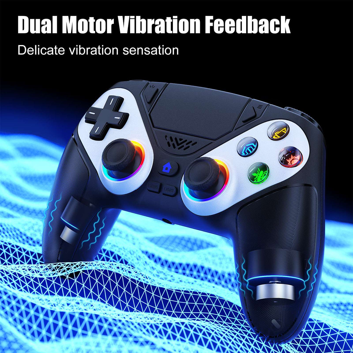 Controller For Playstation5 PS5/PS5 Pro/Slim/PC,RGB Wireless Gamepad Hall Effect Trigger Marco/Turbo Anti-Drift Game Joystick