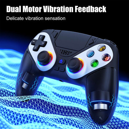 Controller For Playstation5 PS5/PS5 Pro/Slim/PC,RGB Wireless Gamepad Hall Effect Trigger Marco/Turbo Anti-Drift Game Joystick