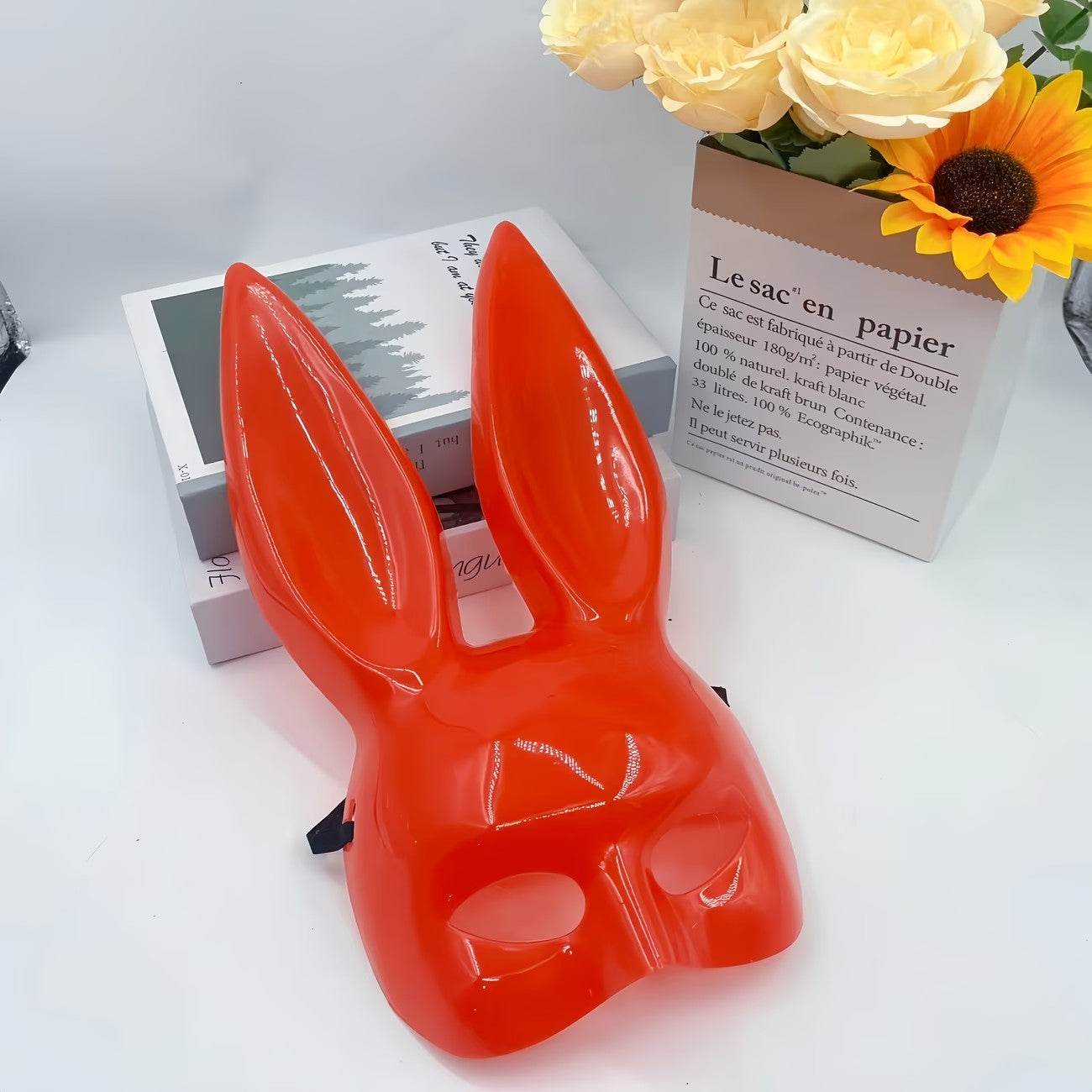 Unisex Rabbit Animal Half Face Cosplay Party Mask, Perfect for Birthdays & Gatherings, Suitable for Men & Women