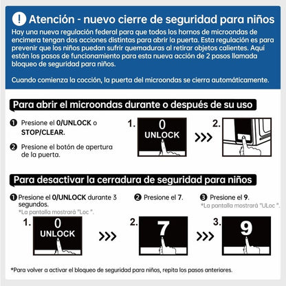 0.7 Cu Ft Countertop Microwave Oven 700W Compact Kitchen Appliance LED Display Timer Child Safety Lock One Touch Defrost Quick