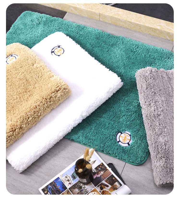 Bathroom Rug Super Absorbent Soft Microfiber Shaggy Bath Mat Non-Slip Machine Washable Bath Rug