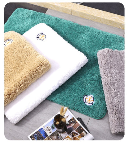 Bathroom Rug Super Absorbent Soft Microfiber Shaggy Bath Mat Non-Slip Machine Washable Bath Rug