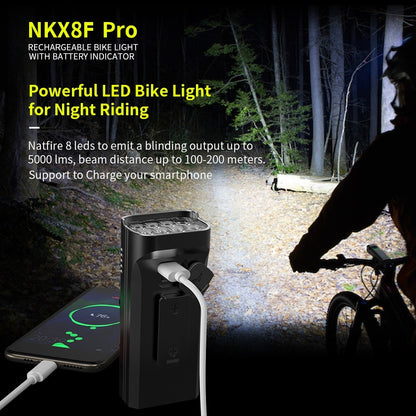 10000mAh 6-8 LED Bike Light USB Rechargeable 3600 Lumens Bike Headlight Super Bright Flashlight Front Lights and Back Rear light