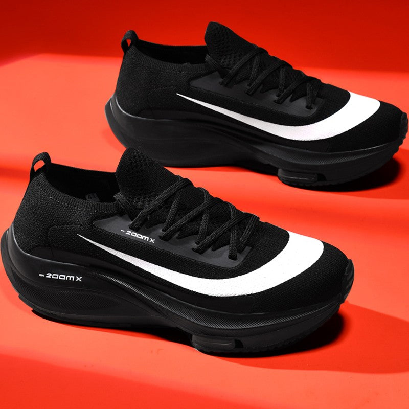 Couple Running Shoes Men Mesh Breathable Comfortable Flat Casual Walking Shoes Lace-up Trendy Outdoor Sneakers for Men Women