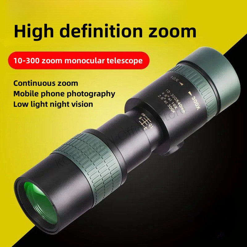 10-300X Zoom Alta Definição Potente Binóculo Telescópio Remoto Portátil Alta Qualidade Profissional Caça Monocular Telescópio