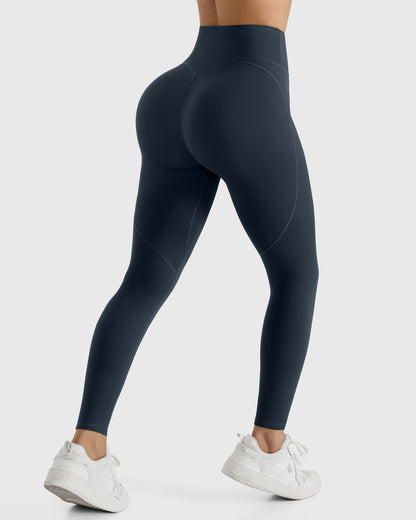 Women V Cross Waist Butt Lifting Leggings with Pockets High Waist Yoga Pants Workout Running Gym Fitness Sports Leggings Female