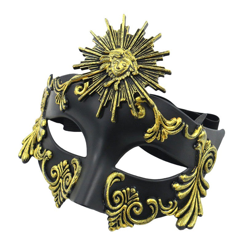 Roman Sun God Steampunk Phantom Masquerade Cosplay Mask Plastic Half Face Men Women Punk Carnival Halloween Props Dance Mask