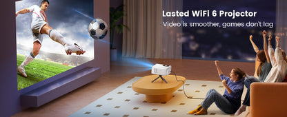 Projetor Wimius Nativo 1080P 1000ANSI Android 9.0 Projetores WiFi 6 e Keystone 4P Projetor Portátil Para Home Theater