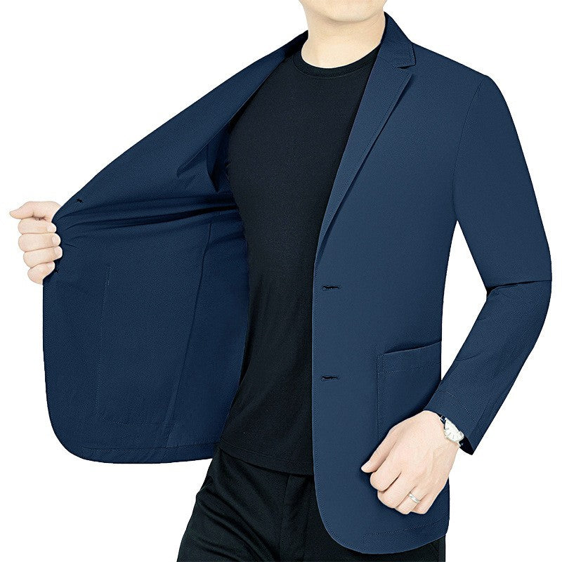 Summer Men Thin Breathable Blazers Jackets High Quality Male Quick Drying Blazers Coats Man Business Casual Suits Coats 4XL