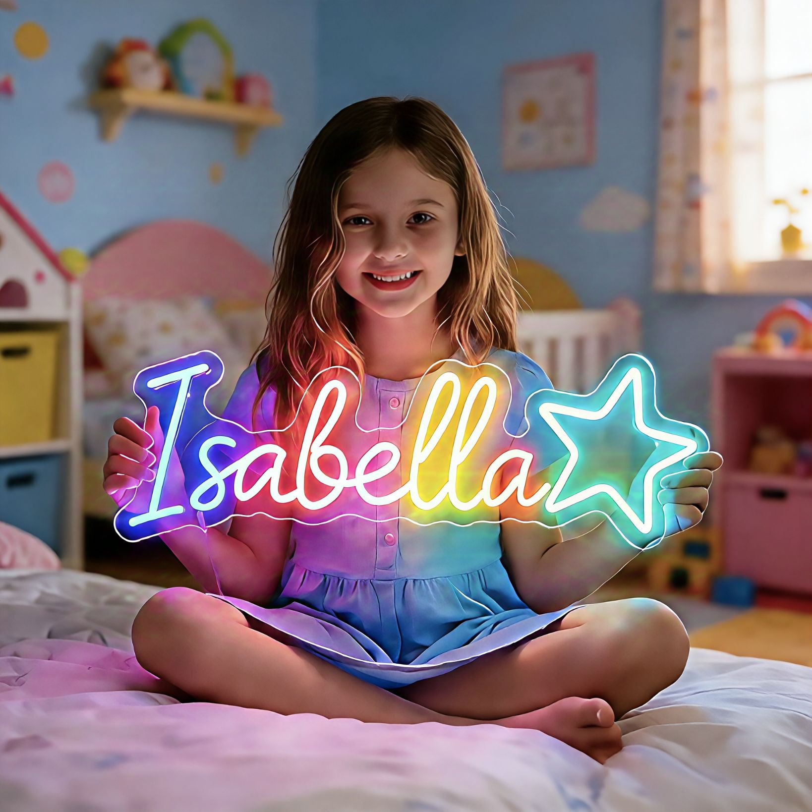 Rgb Neon Light Custom Neon Led Sign Personalized Neon Name Rgb Led Lamp Led Rgb Lights Letters Name Sign Wall Bedroom Decoration