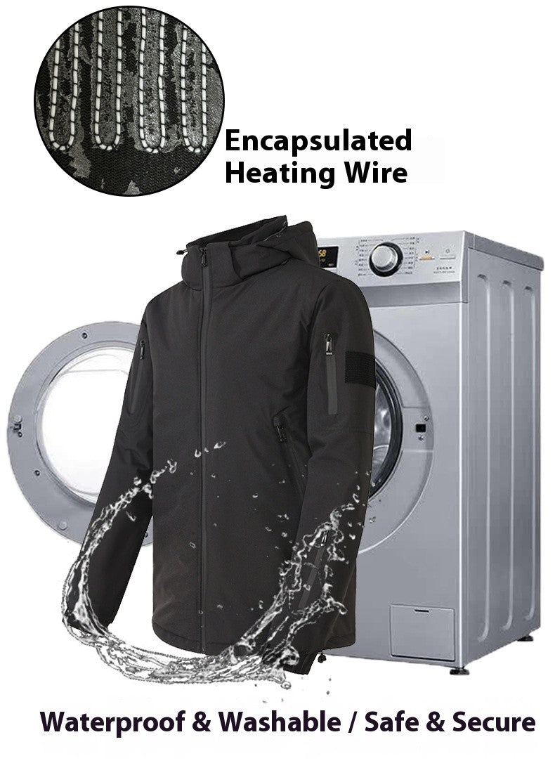 Smart Graphene Heating Jacket Outdoor Unisex Fleece Lined Electric USB Warmth Motorcycle Rider Vest Cycling Traveling Jacket