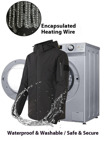 Smart Graphene Heating Jacket Outdoor Unisex Fleece Lined Electric USB Warmth Motorcycle Rider Vest Cycling Traveling Jacket