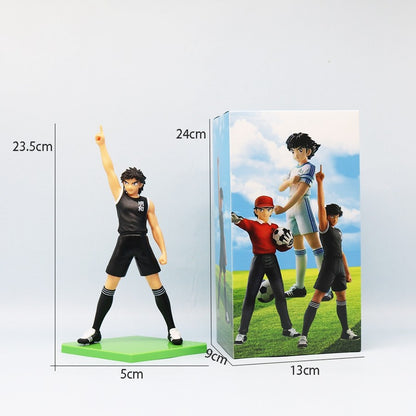 18cm Capitão Tsubasa Anime Boneco Ozora Tsubasa Figuras de Ação Hyuuga Kojirou/Wakabayashi Genzou Coleção de Estatuetas Brinquedos de Modelo