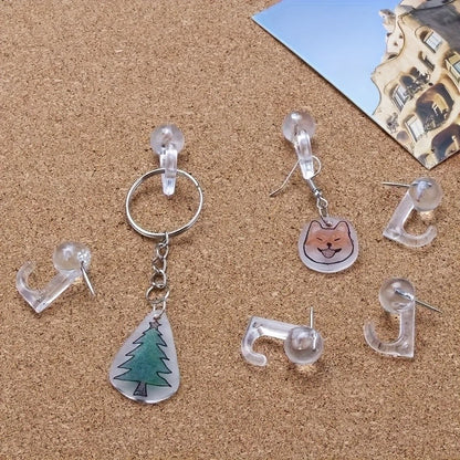 50-Piece Decorative Pushpin Hook with Plastic Head for Cork Boards - Ideal for Photo Walls, Bulletin Boards, and Home Office Sch