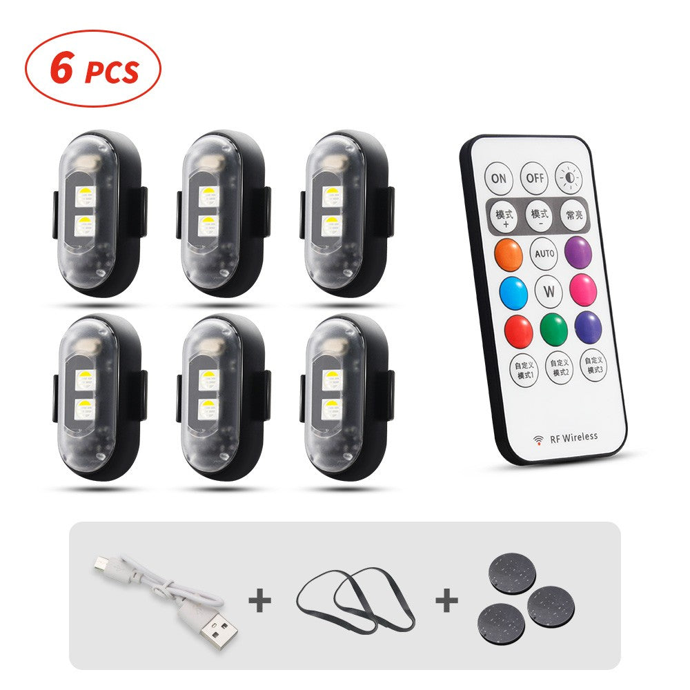 Wireless Remote Control Strobe Light LED Warning Light 7 Colors Aircraft Car Motorcycle Bicycle RC Drone Flash Indicator Lamp